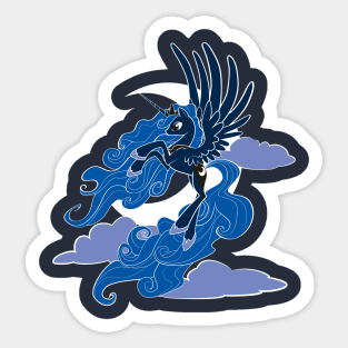 Luna and the Moon Sticker